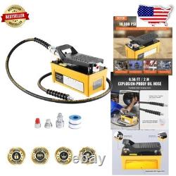 Durable 10000 PSI Air Hydraulic Pump Aluminum 0.42 Gal Oil Reservoir Foot
