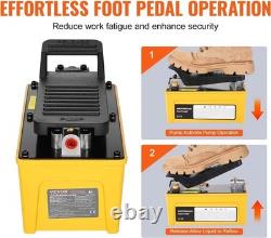 Durable 10000 PSI Air Hydraulic Pump Aluminum 0.42 Gal Oil Reservoir Foot