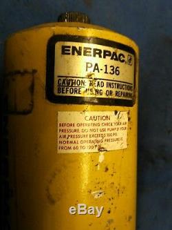 ENERPAC PA-136 Air Hydraulic Portable Power Pump 3000 Psi With Hose