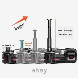 E-HEELP Electric Hydraulic Floor Car Jack Lift Jack with Tire Inflator Air Pump