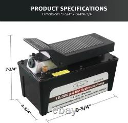 Efficient Air Hydraulic Pump with Pressure Relief Valve 10,000 PSI Performance