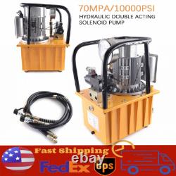 Electric Driven Hydraulic Pump Power Unit Double-acting with 1.8M Oil Hose AC 110V