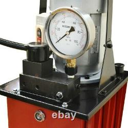 Electric Manual Air Pumper DoubleActing Hydraulic HandPump 8L Oil Power 10000PSI