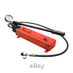 Electric Manual Air Pumper Single Acting Hydraulic Hand Pump MH7 Pressure Gauge