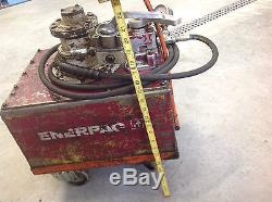 Enerpac Air over Hydraulic Pump 10K PSI on Pull Cart, BUYER PICKUP zip 61319
