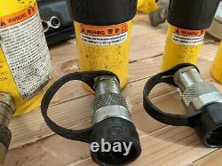 Enerpac LOT PATG1102N Turbo II Air Hydraulic Pump with cylinders/pump/hoses ext