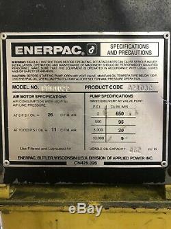 Enerpac Model No PAM1022 A21030 Air Motor Hydraulic Pump Includes 10000 Psi RAM