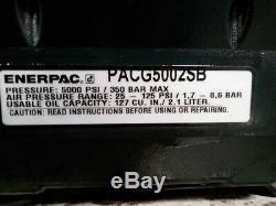 Enerpac PACG5002SB 1250 to 5000 PSI 127 Cu In Oil Cap Air Powered Hydraulic Pump