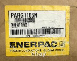 Enerpac PARG1105N Turbo II Air Hydraulic Pump Manual Valve & Pendant NEW No Box