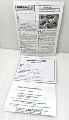 Enerpac PATG1102N Turbo II Air Hydraulic Pump Hand/Foot New Fast Shipping