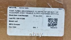 Enerpac PATG1102N Turbo II Air Hydraulic Pump Hand/Foot New Fast Shipping