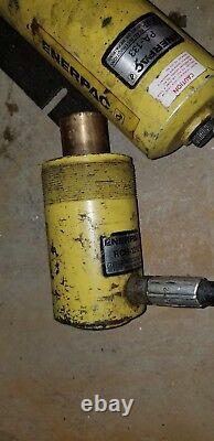 Enerpac PA-133 Pneumatic Air Hydraulic Foot Pump 10,000 PSI with2 Enerpac RCH-1212