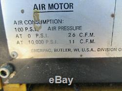 Enerpac Pam-1041 Air Powered Hydraulic Pump With Rwh-121 Ram