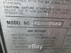 Enerpac Pam-3042 Air Powered Hydraulic Pump 4 Way Manual Valve Great Condition