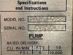Enerpac Single-acting Air Hydraulic Pump Pam-1022 / Be7c Jch