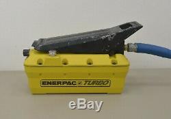 Enerpac Turbo Model PAT1102N Air Powered Hydraulic Foot Pump 10,000 PSI with Hose