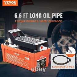 Foot-Actuated Air Hydraulic Pump 10000 PSI, 1/2 Gal Reservoir, 6.6ft Pipe