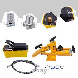 For Auto Body Frame Machine 10000PSI Air Hydraulic Foot Pedal Jack Pump+Air Hose