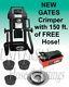 Gates 4-20 Hydraulic Hose Crimper Adjustable / Air Pump & 3 Dies Free Hose B