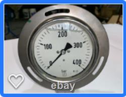 Gauge Air, Water or Oil (glycerin filled) 0 to 400 PSI