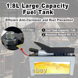 Gray Air Hydraulic Pump, 10,000 PSI, 1.7L Reservoir, NPT 3/8 Oil Outlet