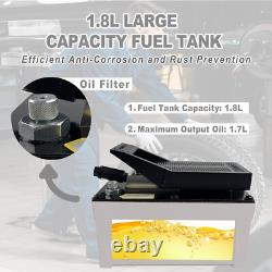 Grey Air Hydraulic Pump 1.7L Reservoir NPT 3/8 Oil Outlet, NPT 1/4