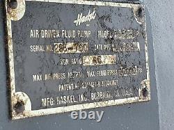 HASKEL 8SFD-65 Air Driven Liquid Pump 10000 PSI, 651 Ratio, 8 HP # 2