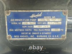 HASKEL GW-35 Air Driven Fluid Liquid Pump 4375 psi, Ratio 351 # Made in USA