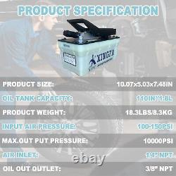 Haichy 10,000 PSI 1.7L Reservoir, NPT 1/4 Inlet, Air Hydraulic Pump, PE