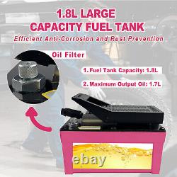 Haichy 10,000 PSI 1.7L Reservoir, NPT 1/4 Inlet, Air Hydraulic Pump, Red