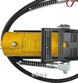 Haichy 10,000 PSI Air Hydraulic Foot Pump Control Lift with Air Line Lubricator