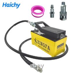 Haichy Air Hydraulic Pump 10,000 PSI, 1.7L Reservoir, NPT3/8 Oil Outlet, Yellow