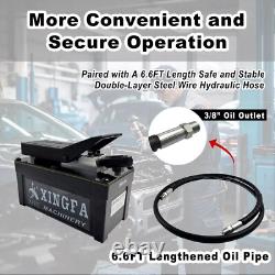 Haichy Air Hydraulic Pump 10,000 PSI, 1.7L Reservoir, NPT 3/8 Oil Outlet, Black