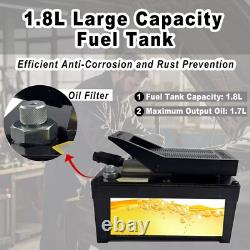 Haichy Air Hydraulic Pump 10,000 PSI, 1.7L Reservoir, NPT 3/8 Oil Outlet, Black