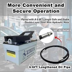 Haichy Air Hydraulic Pump 10,000 PSI, 1.7L Reservoir, NPT 3/8 Oil Outlet, Gray