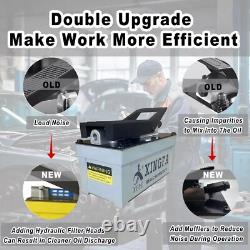 Haichy Air Hydraulic Pump 10,000 PSI, 1.7L Reservoir, NPT 3/8 Oil Outlet, Gray