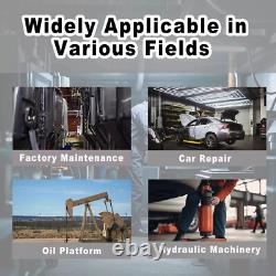 Haichy Air Hydraulic Pump 10,000 PSI, 1.7L Reservoir, NPT 3/8 Oil Outlet, Gray