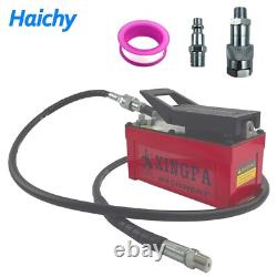 Haichy Air Hydraulic Pump 10,000 PSI, 1.7L Reservoir, NPT 3/8 Oil Outlet, Red