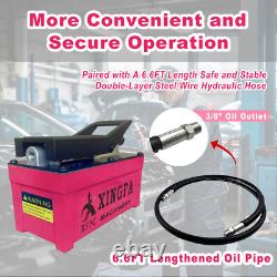 Haichy-Air Hydraulic Pump 10,000 PSI, 1.7L Reservoir, NPT 3/8 Oil Outlet, Red