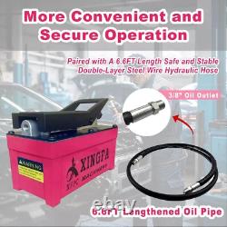 Haichy Air Hydraulic Pump 10,000 PSI, 1.7L Reservoir, NPT 3/8 Oil Outlet, Red