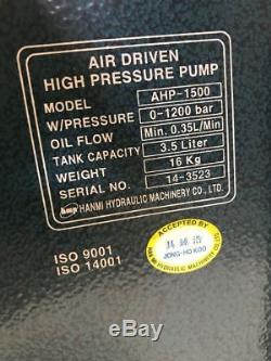 Hanmi Hydraulics Ahp-1500 Air Driven High Pressure Testing Pump 1200 Bar