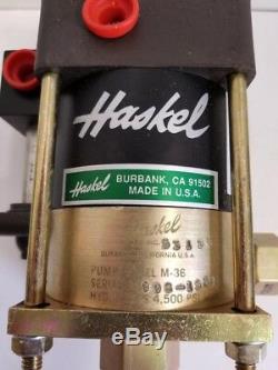 Haskel / Accudyne Model M-36, 1/3 HP, 4500PSI Air Driven Liquid Pump 53196-36