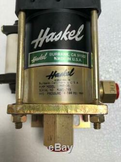 Haskel Mhp-36 Pneumatic Air/ Manual Liquid/ Fluid Pump Max Wp 4500 Psi