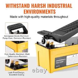 Heavy-Duty Air Hydraulic Pump 10000 PSI, Aluminum, 0.42 Gal Oil Reservoir