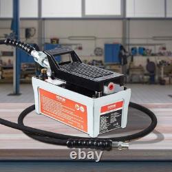 Heavy-Duty Air Treadle Hydraulic Pump Includes 6.6ft Hose for Versatile Use