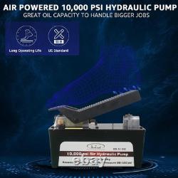 High Power 10,000 PSI Air Hydraulic Pump with 1/2 Gal Reservoir for Auto Repair