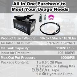 High Pressure Air Hydraulic Pump 0.45 Gal Reservoir