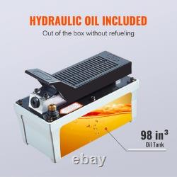 High-Pressure Air Hydraulic Pump 10,000 PSI, 1/2 Gal Reservoir, Foot Operated, A