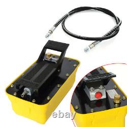 Hydraulic Air Foot Pedal Pump 10,000 PSI For Auto Body Frame Machines Press+Hose