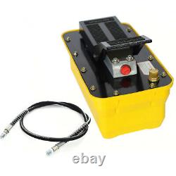 Hydraulic Air Foot Pedal Pump 10,000 PSI For Auto Body Frame Machines Press+Hose